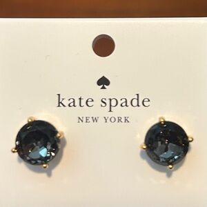 Kate Spade black diamond gumdrop studs